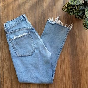 Agolde Riley High Rise Crop Jeans - Vanished